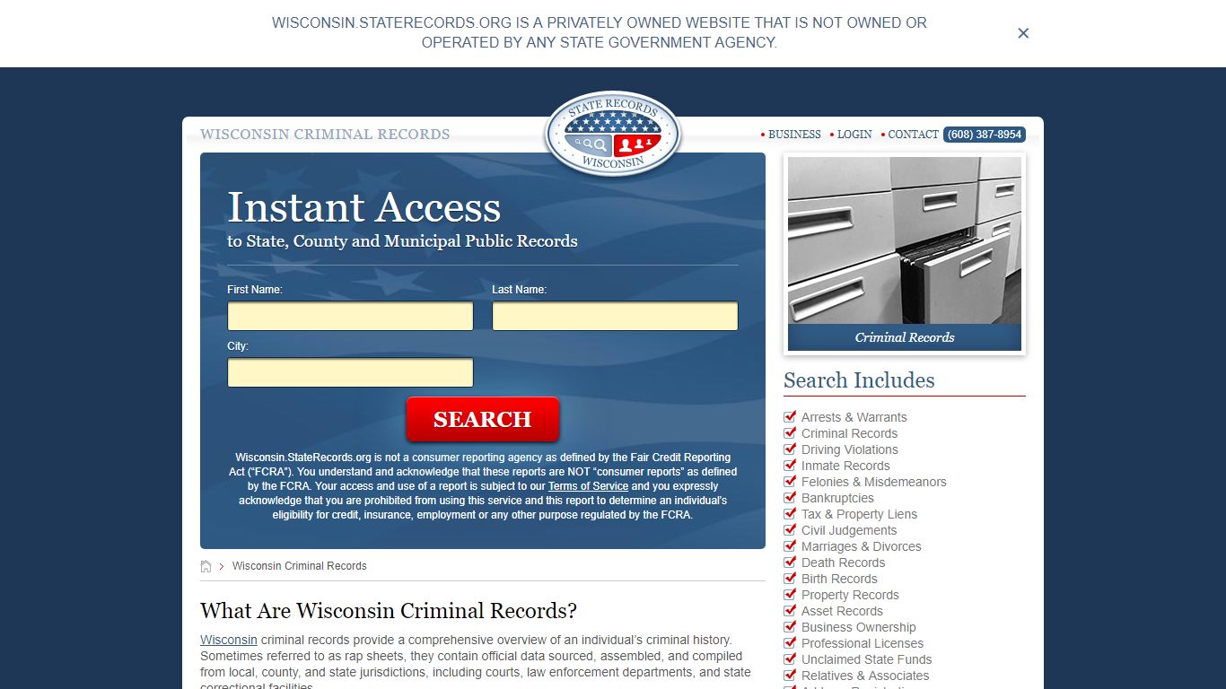 Wisconsin Criminal Records | StateRecords.org